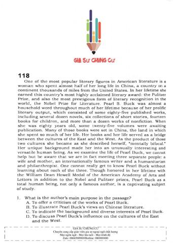 Trắc nghiệm Kỹ năng đọc hiểu Tiếng Anh số 40