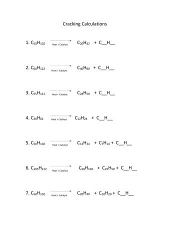 Cracking calculations