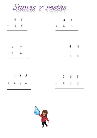 Sumas y restas