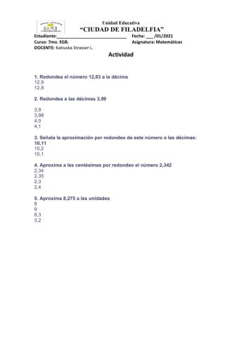 Redondeo de decimales