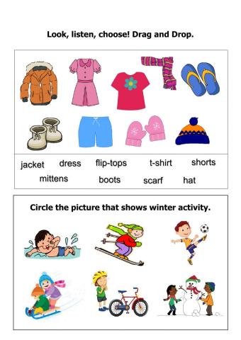 Winter Clothing and activities