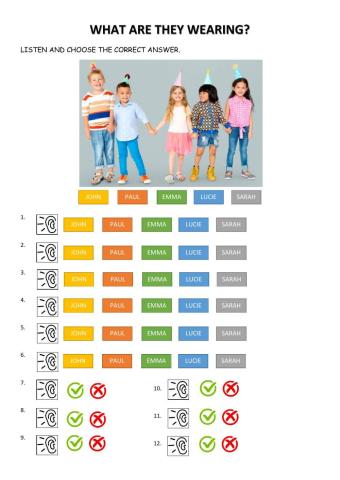 Clothes: I am wearing