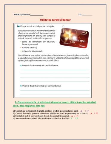 Utilitatea cardului bancar