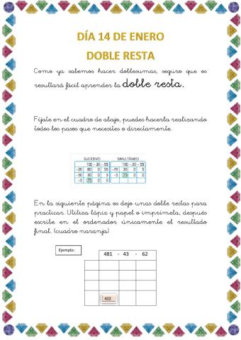 Doble resta. Rejilla