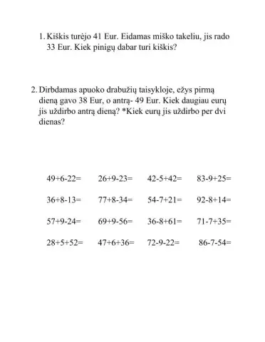 Dviženklių skaičių sudėtis ir atimtis