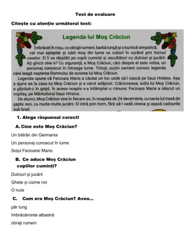 Test de evaluare cap.4