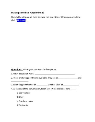 Making an Appointment