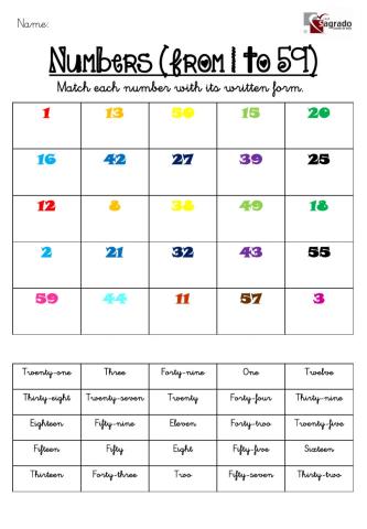 Numbers (From 1 to 59)