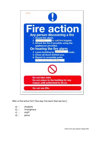 Reading a Fiore Safety Notice