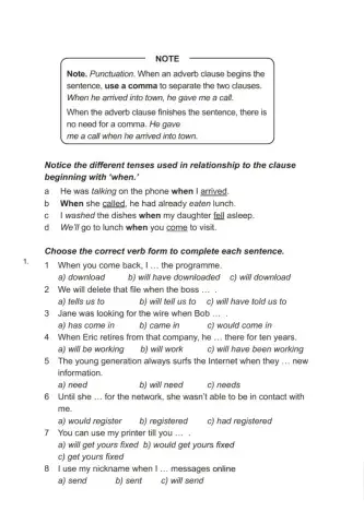 Adverb Clauses with Time