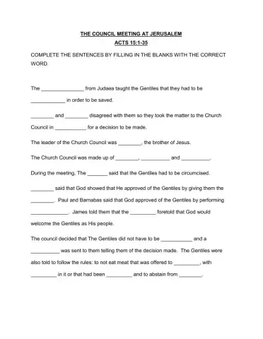 Council meeting in Jerusalem