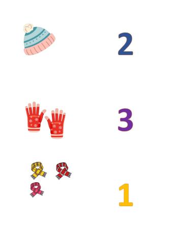 Asocia número a cantidad