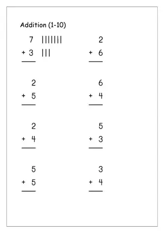 single digit addition