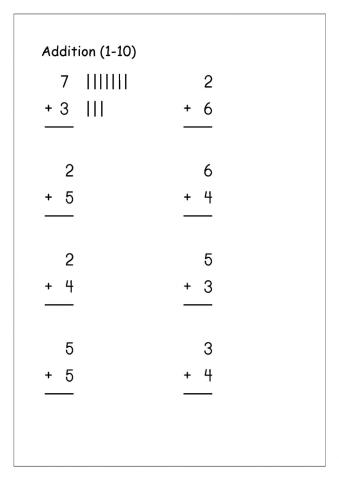 single digit addition