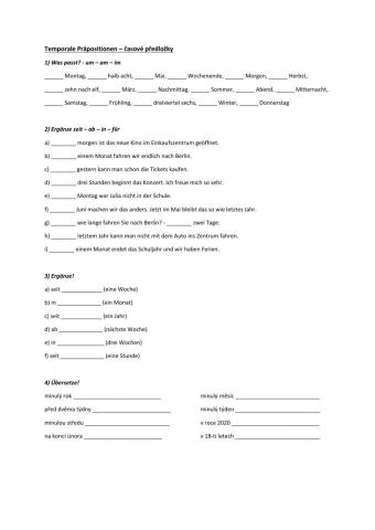 Temporale Präpositionen