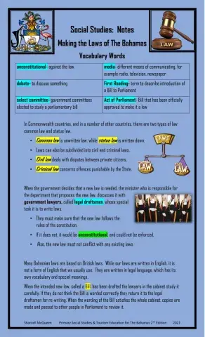 The making of laws in The Bahamas