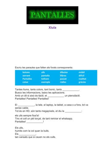 Pantalles dels Xiula