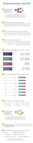 Númeració antiga i decimal
