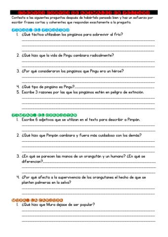 Cuentos cortos de animales en peligro (II)