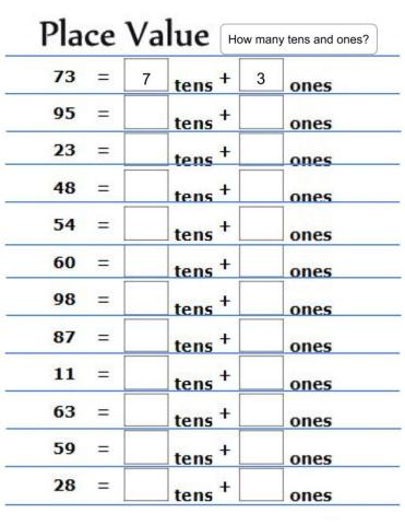 Place Value Tens and Ones