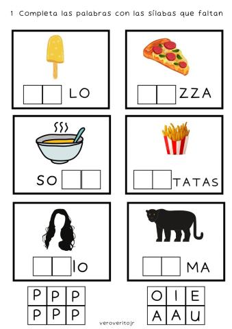 Completa las sílabas que faltan