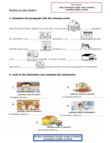 Las partes de la casa