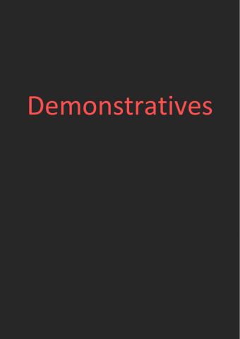 Demonstratives