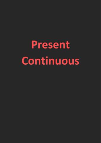 Present Continuous bookmark