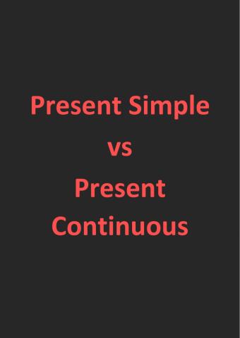 Present simple vs pr continuous bookmark