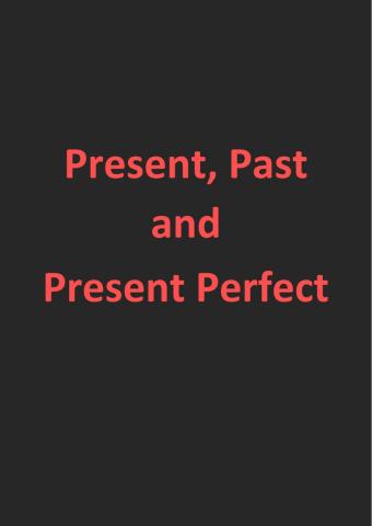 Present past and present perfect bookmark