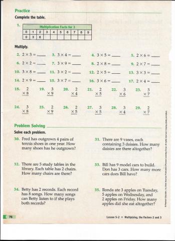 Multiplying factors 2 and 3