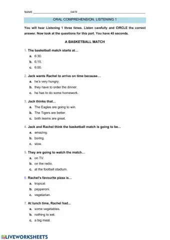 Competències bàsiques 2017-2018 - Oral comprehensions. Listening 1 - 2