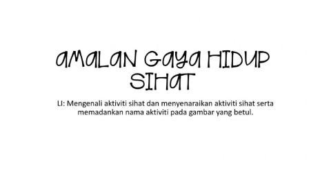 Amalan gaya hidup sihat