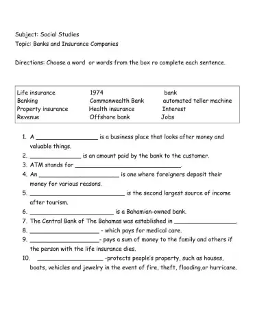 Banks and Insurance Companies