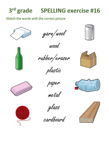 Spelling matching practice