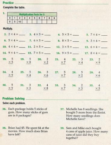 Multiply factors 4 and 5