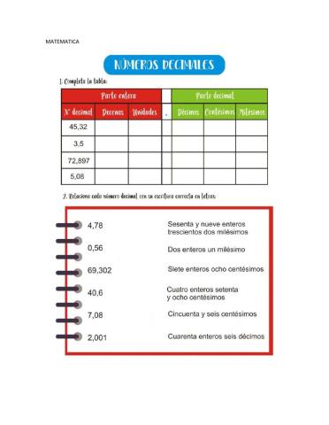 Numeros decimales