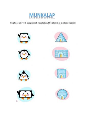 Pingvin - mértani formák