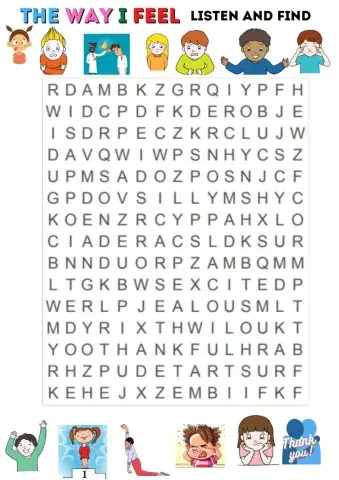 WORDSEARCH the way I feel