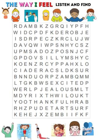 WORDSEARCH the way I feel
