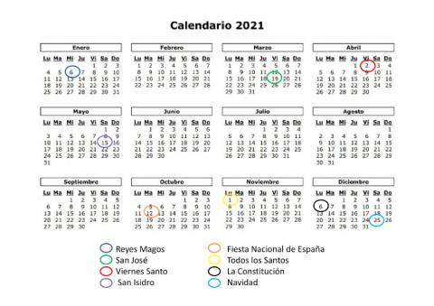 Calendario 2021