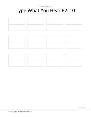 Typing What You Hear B2L10