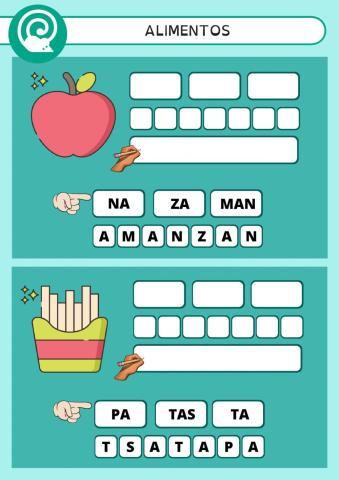 Ordena sílabas y letras 4