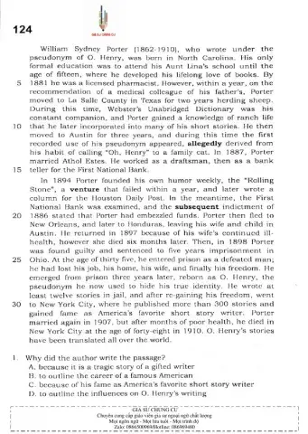 Trắc nghiệm Kỹ năng đọc hiểu Tiếng Anh số 42