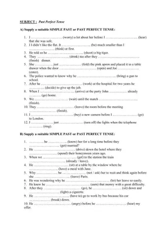 Past Perfect vs Past Simple