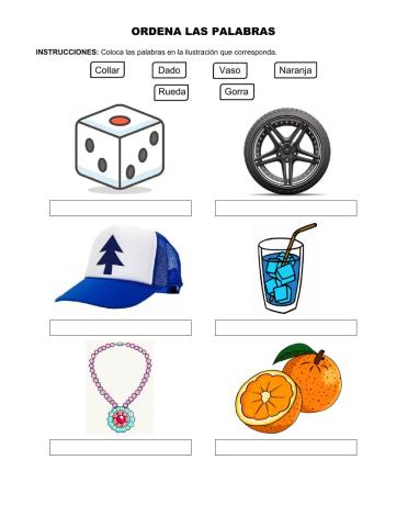 Ordena las palabras (Hipótesis presilabica)