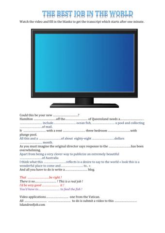 The best job in the world