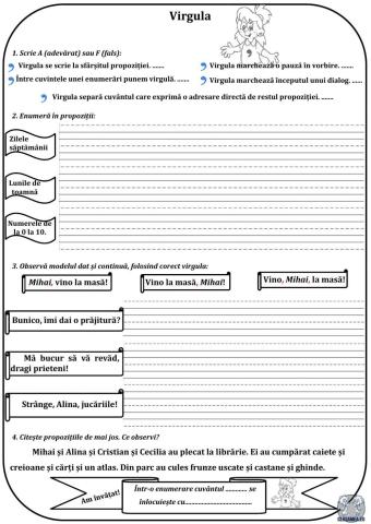 Virgula, Clasa mea.eu