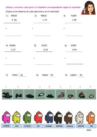 Realiza las siguientes operaciones