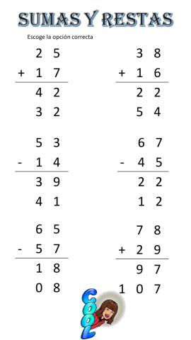Sumas y restas